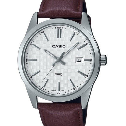 Casio Standard Analog Læderrem White Dial Quartz MTP-VD03L-5A herreur