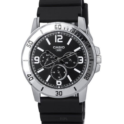 Casio Standard Analog Resin Rem Sort Urskive Quartz MTP-VD300-1B MTPVD300-1B Herreur