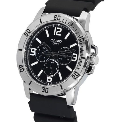 Casio Standard Analog Resin Rem Sort Urskive Quartz MTP-VD300-1B MTPVD300-1B Herreur