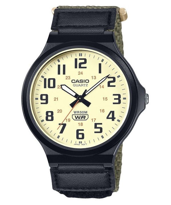 Casio Standard Analog Stofrem Beige Urskive Quartz MW-240B-3BV herreur