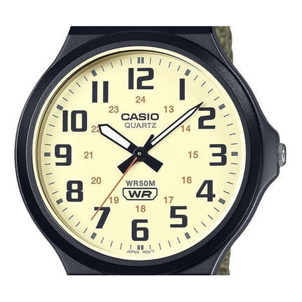 Casio Standard Analog Stofrem Beige Urskive Quartz MW-240B-3BV herreur