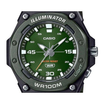 Casio Standard Analog Resin Rem Grøn Urskive Quartz MW-620H-3AV 100M herreur