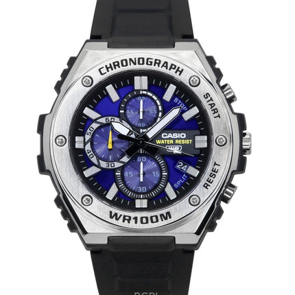 Casio Standard Analog Chronograph Resin Rem Blue Dial Quartz MWA-300H-2AV 100M herreur