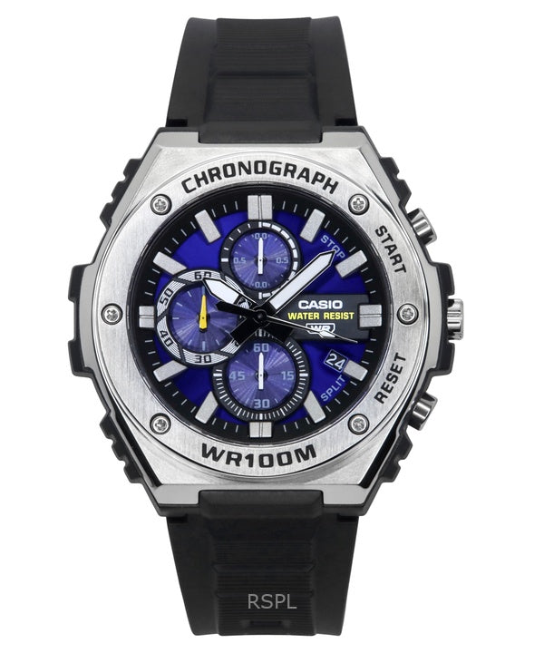 Casio Standard Analog Chronograph Resin Rem Blue Dial Quartz MWA-300H-2AV 100M herreur