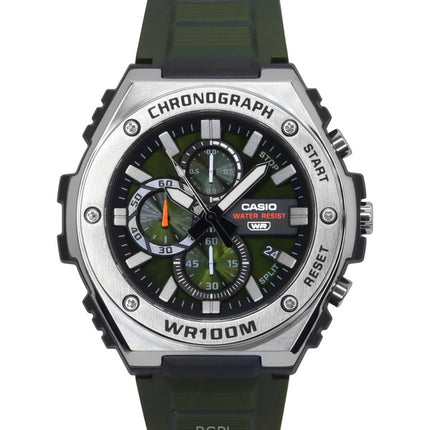 Casio Standard Analog Chronograph Resin Rem Grøn Urskive Quartz MWA-300H-3AV 100M herreur