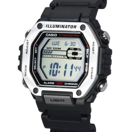 Casio Standard Digital Black Dial Quartz MWD-110H-1A MWD110H-1 100M herreur