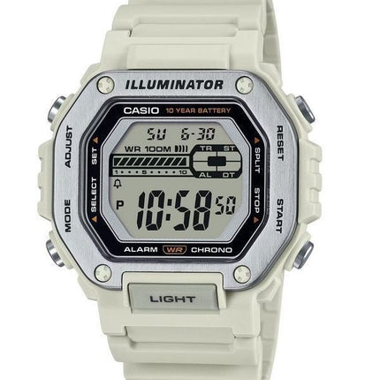 Casio Standard Digital Hvid Resin Rem Quartz MWD-110H-8AV 100M herreur