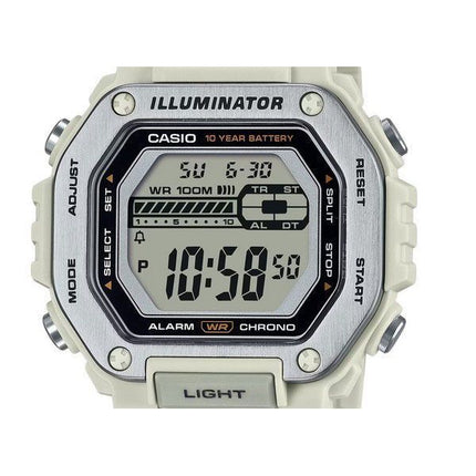 Casio Standard Digital Hvid Resin Rem Quartz MWD-110H-8AV 100M herreur