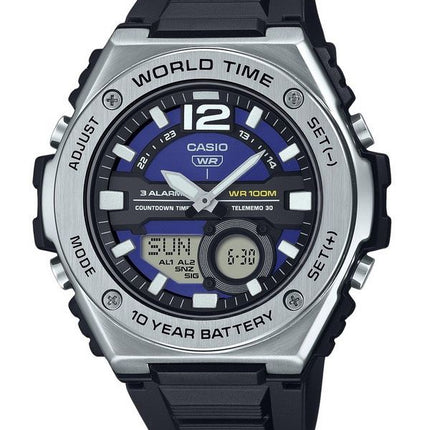 Casio Standard Analog Digital Resin Rem Blue Dial Quartz MWQ-100-2AV 100M herreur