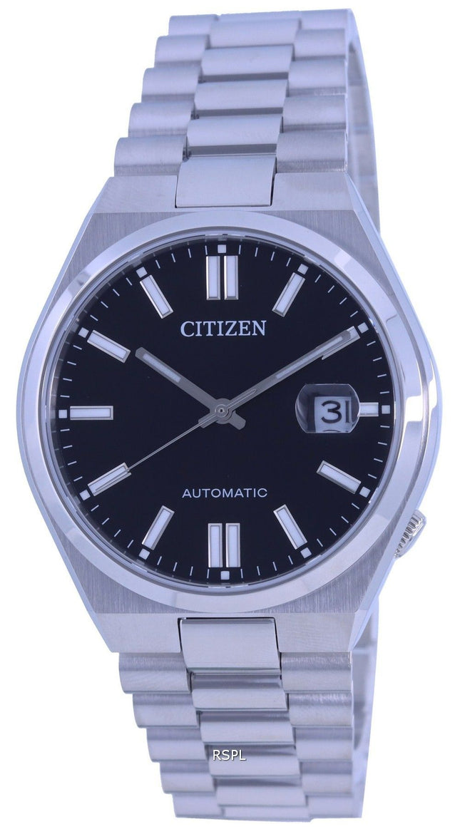 Citizen Tsuyosa sort skive rustfrit stål automatisk NJ0150-81E herreur