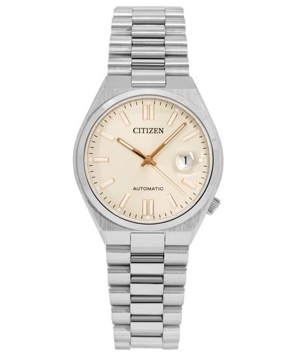 Citizen Tsuyosa rustfrit stål beige urskive automatisk NJ0151-88W herreur