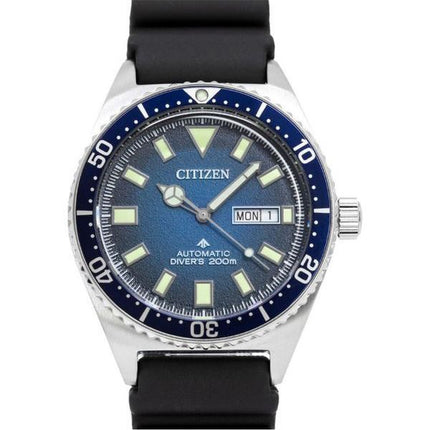 Citizen Promaster gummirem Blue Dial Automatic Diver&#39,s NY0129-07L 200M herreur