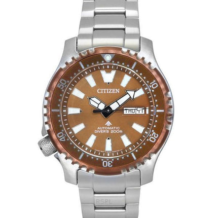 Citizen Promaster Marine Limited Edition Copper Dial Automatic Diver&#39,s NY0164-65X 200M herreur med ekstra rem