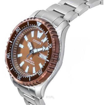 Citizen Promaster Marine Limited Edition Copper Dial Automatic Diver&#39,s NY0164-65X 200M herreur med ekstra rem