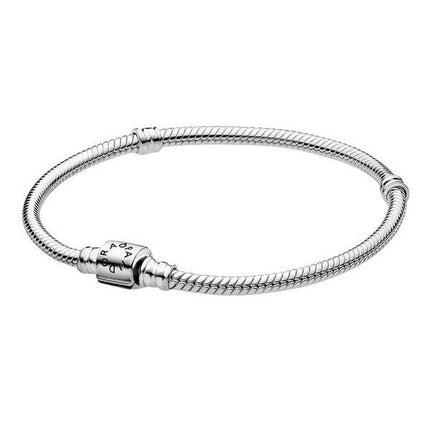 Pandora Moments Barrel Clasp Snake Chain Armbånd 598816C00-20 til kvinder