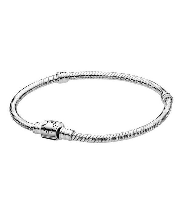 Pandora Moments Barrel Clasp Snake Chain Armbånd 598816C00-20 til kvinder