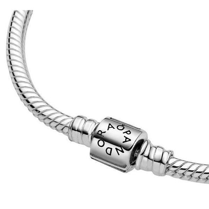 Pandora Moments Barrel Clasp Snake Chain Armbånd 598816C00-20 til kvinder