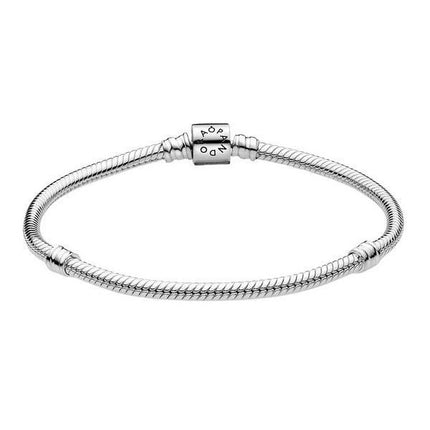 Pandora Moments Barrel Clasp Snake Chain Armbånd 598816C00-20 til kvinder