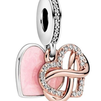 Pandora Sparkling Infinity Heart Dangle Charm med klare Cubic Zirconia 788878C01 til kvinder