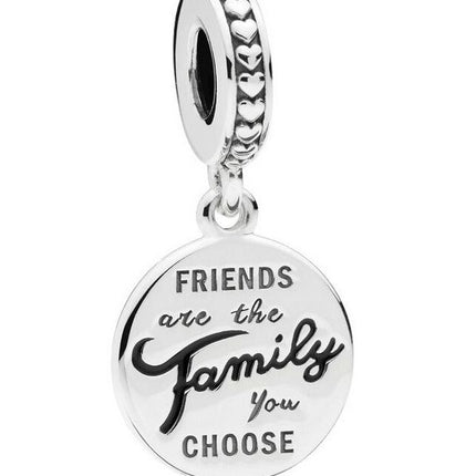 Pandora Friends Are Family Dingle charme med sort emalje 798124EN16 til kvinder