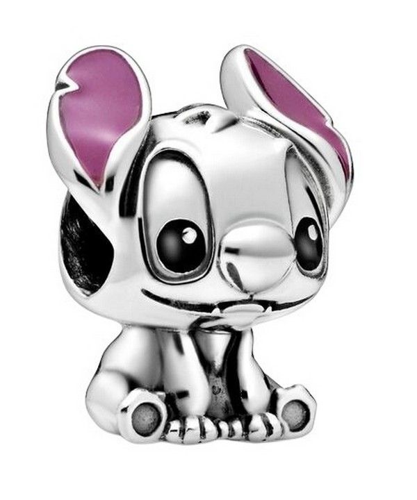 Pandora Disney Lilo Og Stitch Sølv Charm Med Sort Og Lilla Emalje 798844C01 Til Damer