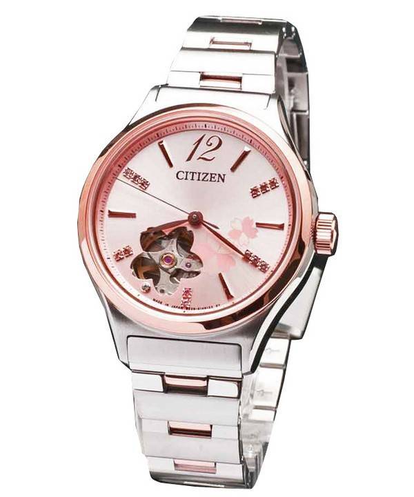 Citizen Automatic "SAKURA" begrænset udgave Swarovski krystaller PC1006-50 X kvinders ur