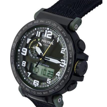 Casio ProTrek Analog Digital Bio-baseret harpiks- og stofrem Green Dial Solar PRG-601YB-3 100M herreur