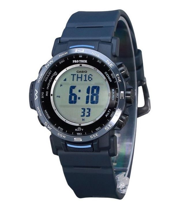 Casio ProTrek Climber Line Digital Blue Bio Based Resin Tough Solar PRW-35Y-2 100M herreur