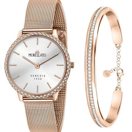 Morellato 1930 Just Time Rose Gold Sølv Urskive Quartz R0153161504 Dameur med gratis armbånd