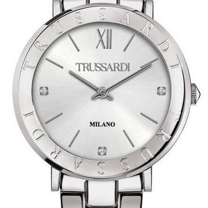 Trussardi T-Vision Crystal Accenter Rustfrit StÃ¥l Kvarts R2453115508 Dameur