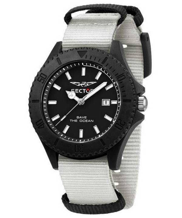 Sector Save The Ocean Black Sunray Dial Quartz R3251539003 Herreur