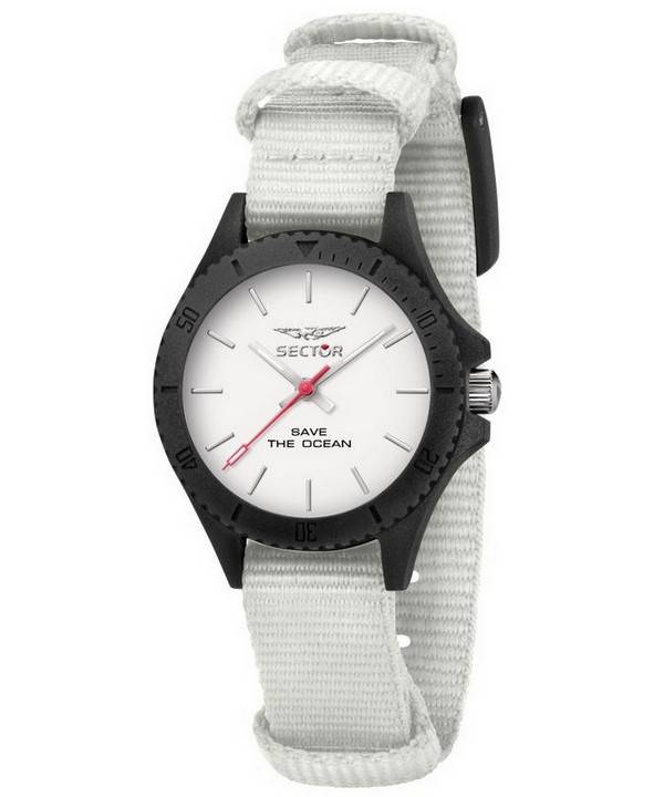 Sector Save The Ocean White Dial Recycle Pet Strap Quartz R3251539503 Dameur