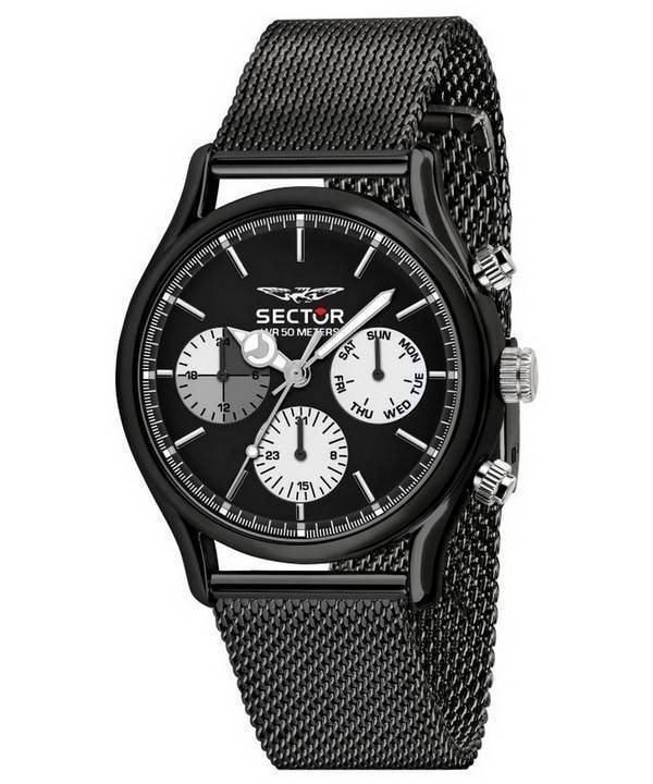 Sector 660 Black Dial Stainless Steel Quartz R3253517003 Herreur