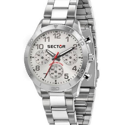 Sector 270 Chronograph Hvid SÃ¸lv Urskive Rustfrit StÃ¥l Kvarts R3253578019 Herreur