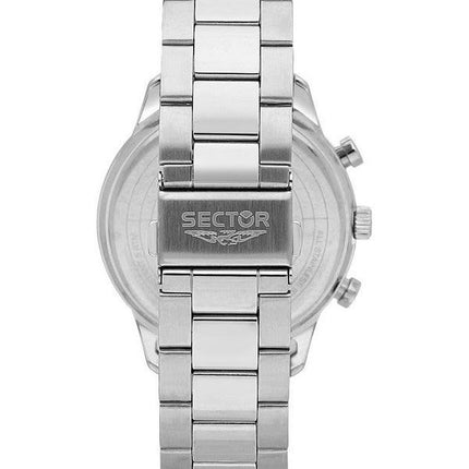 Sector 270 Dual Time Multifunktions Rustfrit Stål Sort Urskive Quartz R3253578021 Herreur