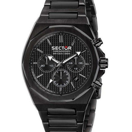 Sector 960 Chronograph Black Dial Stainless Steel Quartz R3273628001 100M herreur