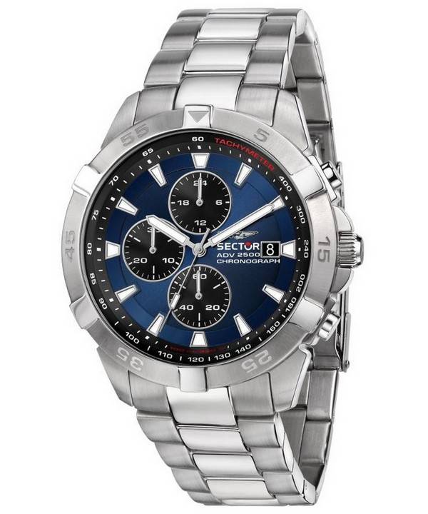 Sector ADV2500 Chronograph Blue Dial Stainless Steel Quartz R3273643004 100M herreur