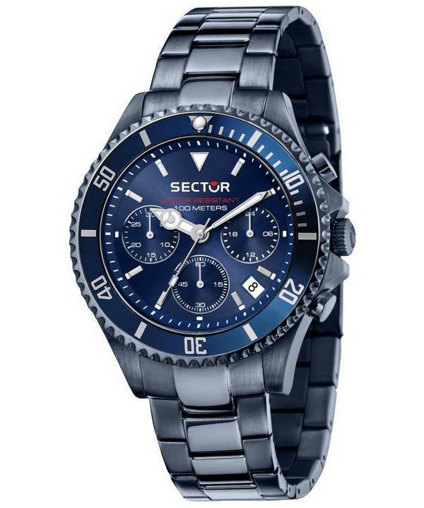 Sector 230 Chronograph Dark Blue Dial Rustfrit StÃ¥l Quartz R3273661026 100M herreur