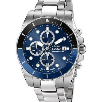 Sector 450 Chronograph Blue Sunray Dial Stainless Steel Quartz R3273776003 100M herreur