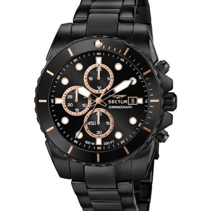 Sector 450 Chronograph Rustfrit Stål Black Dial Quartz R3273776005 100M herreur