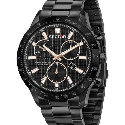 Sector 270 Chronograph Rustfrit stål Sort Urskive Quartz R3273778001 Herreur