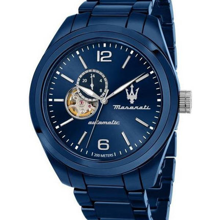 Maserati Traguardo Ceramic Open Heart Blue Dial Automatisk dykker R8823150002 200M herreur