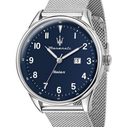 Maserati Tradizione Rustfrit stål Mesh Blue Dial Solar R8851146002 100M herreur