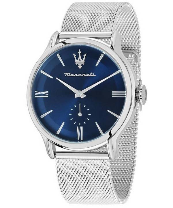 Maserati Epoca Stainless Steel Mesh Blue Dial Quartz R8853118017 100M herreur