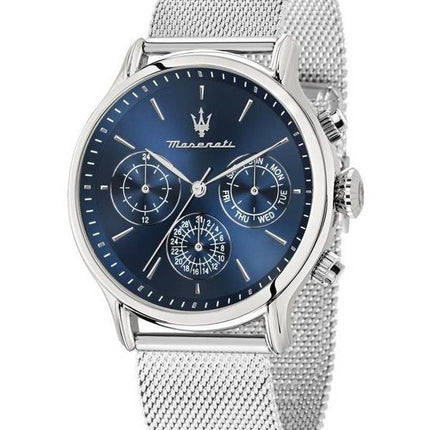 Maserati Epoca Stainless Steel Blue Dial Quartz R8853118019 100M herreur