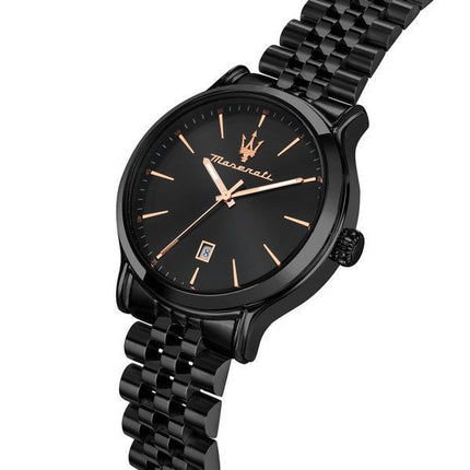 Maserati Epoca Limited Edition rustfrit stål Black Dial Quartz R8853118022 100M herreur