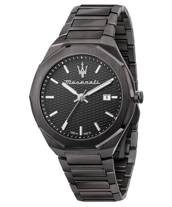 Maserati Stile Black Dial Stainless Steel Quartz R8853142001 100M herreur