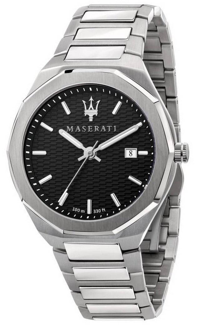 Maserati Sfida Chronograph Black Dial Rustfrit StÃ¥l Quartz R8873640004 100M herreur