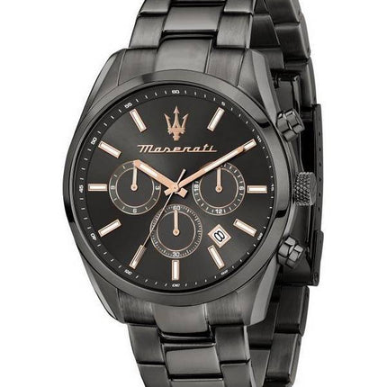 Maserati Attrazione Chronograph Rustfrit stål Black Dial Quartz R8853151001 Herreur