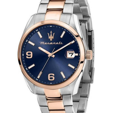 Maserati Attrazione Tofarvet rustfrit stål Blue Dial Quartz R8853151006 Herreur